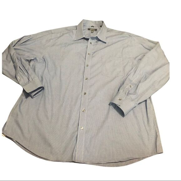 Kenneth Cole reaction size 2xl button up small checkered print 0016 - Picture 1 of 9